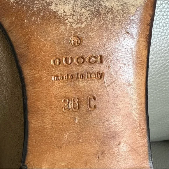 Gucci Tan and Brown Loafers with Penny Design Sz 36 US 6 Suede Leather Horsebit